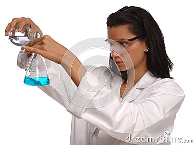 Chemist on white Stock Photo