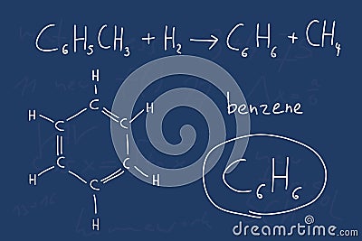 Chemistry - benzene Vector Illustration