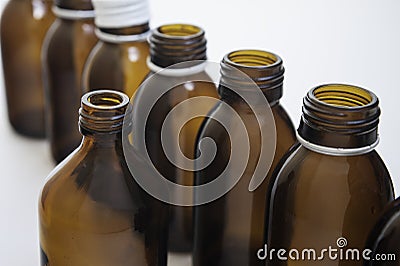 Chemistry Bottles Stock Photo