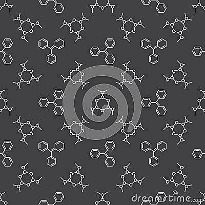 Chemistry dark pattern Vector Illustration