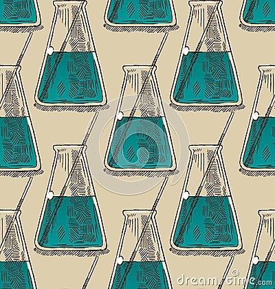 Chemistry dishes Vector Illustration