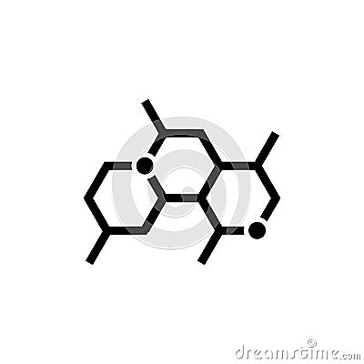 Chemistry formula structure icon. Line chemical molecule icon Vector Illustration