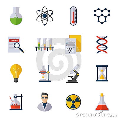 Chemistry Icon Flat Vector Illustration