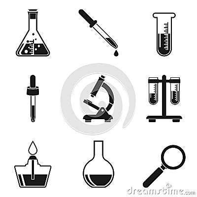 Chemistry icons Vector Illustration