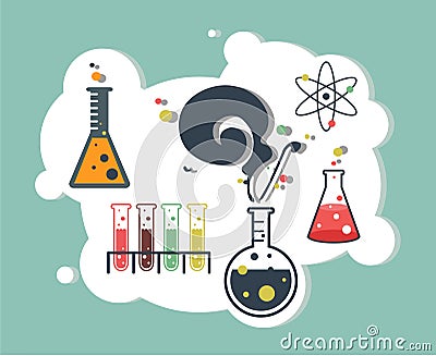 Chemistry infographic laboratory Vector Illustration