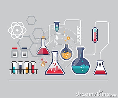 Chemistry infographic Vector Illustration