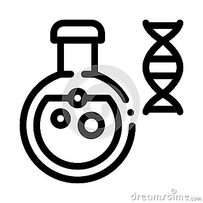 Chemistry Lab Glassware Biomaterial Vector Icon Vector Illustration