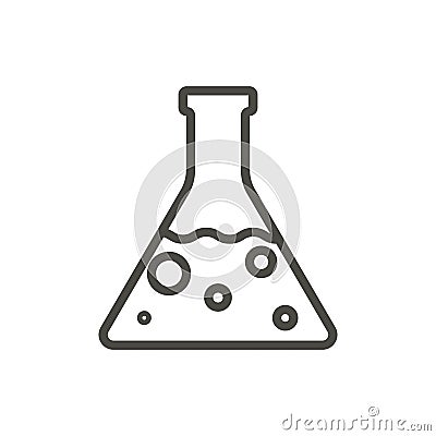 Chemistry lab icon vector. Line laboratory symbol. Vector Illustration
