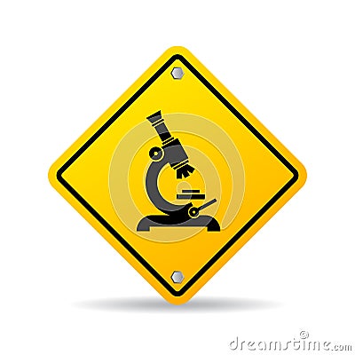 Chemistry microscope vector sign Vector Illustration