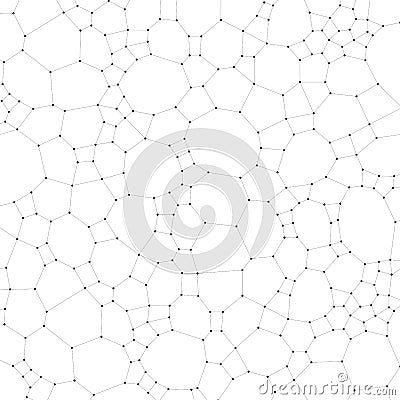 Chemistry pattern, molecular texture, polygonal molecule structure on white background. Medicine, science, microbiology Vector Illustration