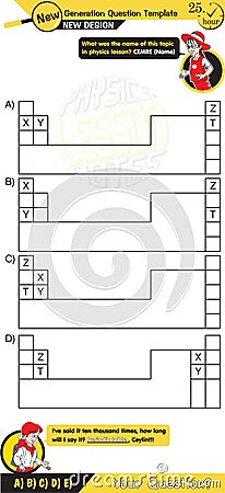 chemistry, periodic table, two sisters speech bubble, New generation question template Vector Illustration