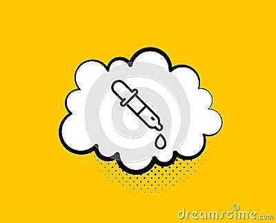 Chemistry pipette line icon. Laboratory sign. Analysis lab. Vector Vector Illustration