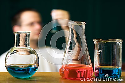 Chemistry research concept Stock Photo