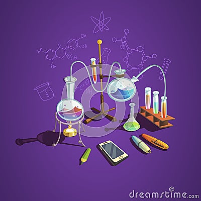 Chemistry science concept Vector Illustration