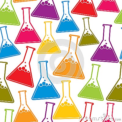 Chemistry seamless background. Vector Illustration