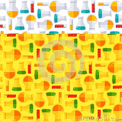 Chemistry seamless pattern Vector Illustration