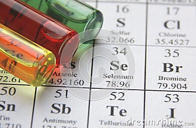 Chemistry. Test tube series Stock Photo