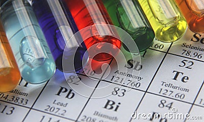 Chemistry. Test tube series Stock Photo