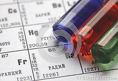 Chemistry. Test tube series Stock Photo