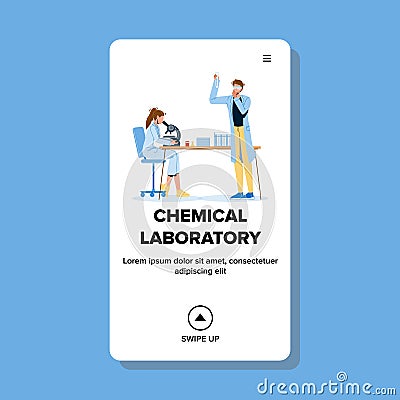 Chemists Working In Chemical Laboratory Vector Illustration Vector Illustration