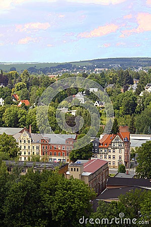 Chemnitz town city saxony view landscape nature Stock Photo