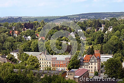 Chemnitz town city saxony view landscape nature Stock Photo