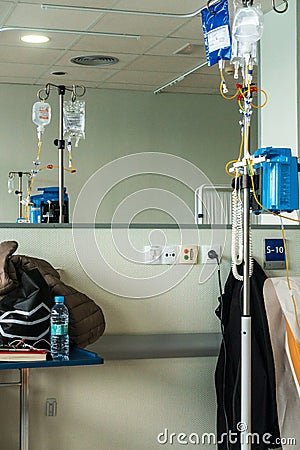 chemo therapy treatment room at torrevieja hospital Editorial Stock Photo