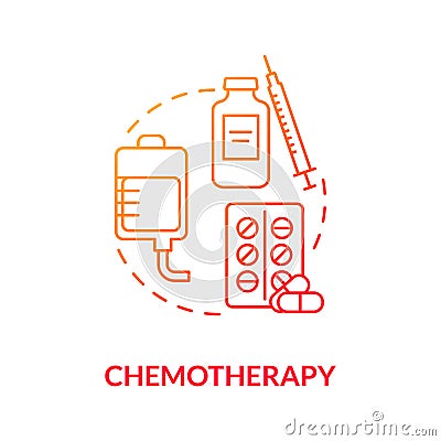 Chemotherapy concept icon Vector Illustration