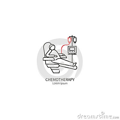 Chemotherapy logo vector Vector Illustration