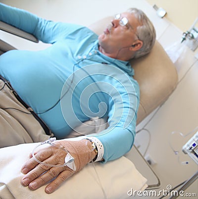 Chemotherapy patient Stock Photo