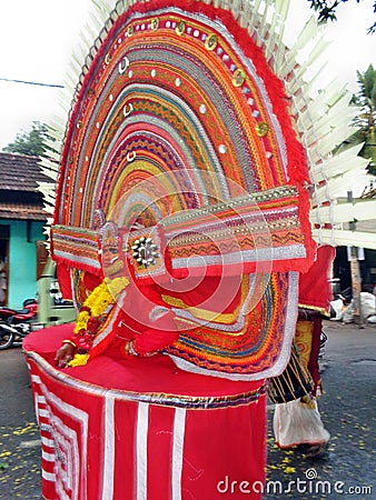 Theyyam @ Temple festival occation Editorial Stock Photo
