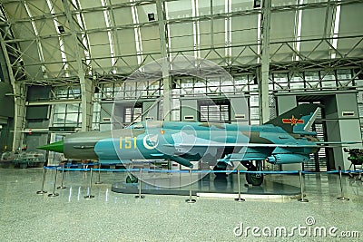 Chengdu China-A model plane in the exhibition hall Editorial Stock Photo