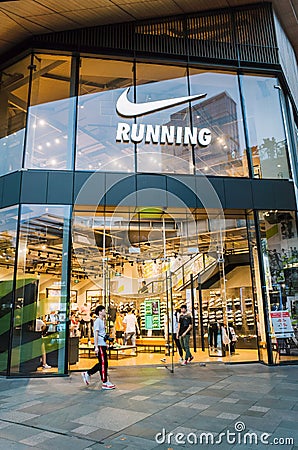 Nike store in Chengdu, China Editorial Stock Photo