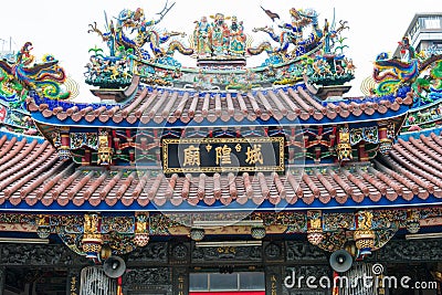 Chenghuang Temple in Taichung, Taiwan. The temple was originally built in 1889 Stock Photo