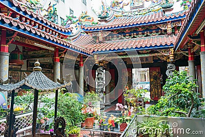 Chenghuang Temple in Taichung, Taiwan. The temple was originally built in 1889 Stock Photo