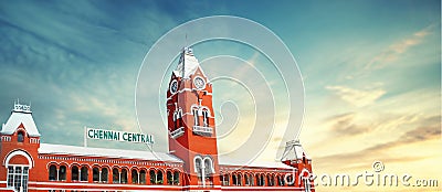 Chennai Central railway station Editorial Stock Photo