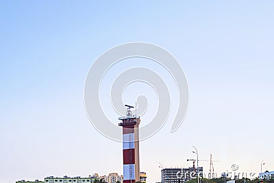 Chennai Light house famous tourist spot in chennai, tamilnadu, india marina beach chennai tourism Stock Photo
