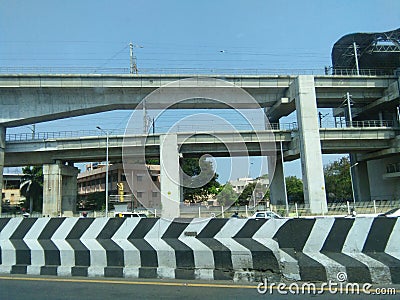 Chennai metro train double bridged Stock Photo