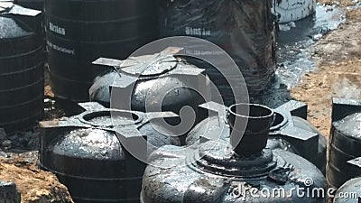 Chennai oil spills Stock Photo