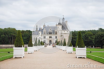 Chenonceau castle in Loire valley region Stock Photo