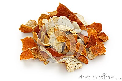 Chenpi,dried tangerine peel,traditional chinese he Stock Photo