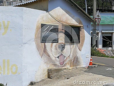 Cheongsapo Port Mural, Busan Editorial Stock Photo