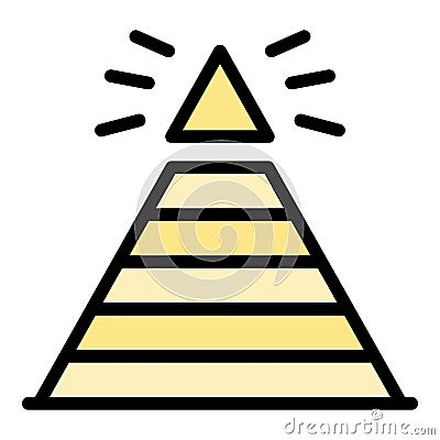 Cheops pyramid icon vector flat Vector Illustration