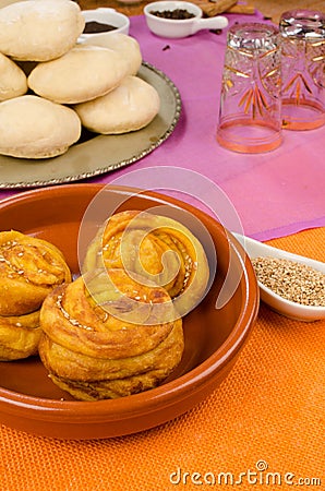 Chepakia on a Moroccan table Stock Photo