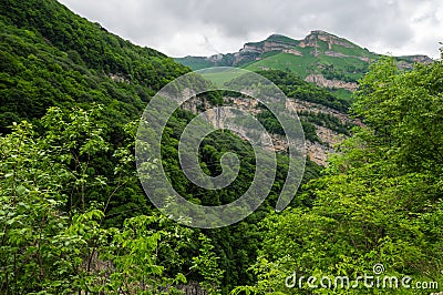 Cherek gorge in the Caucasus mountains in Russia Stock Photo