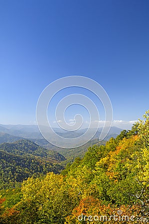 Cherohala Skyway in late October Stock Photo