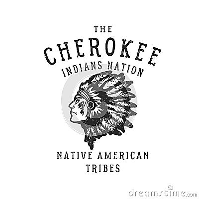 The cherokee indians nation Vector Illustration