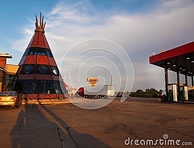 Cherokee Trading Post and Truck Stop Editorial Stock Photo