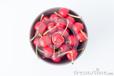 Cherries bowl Stock Photo
