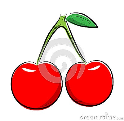 Cherries Vector Illustration